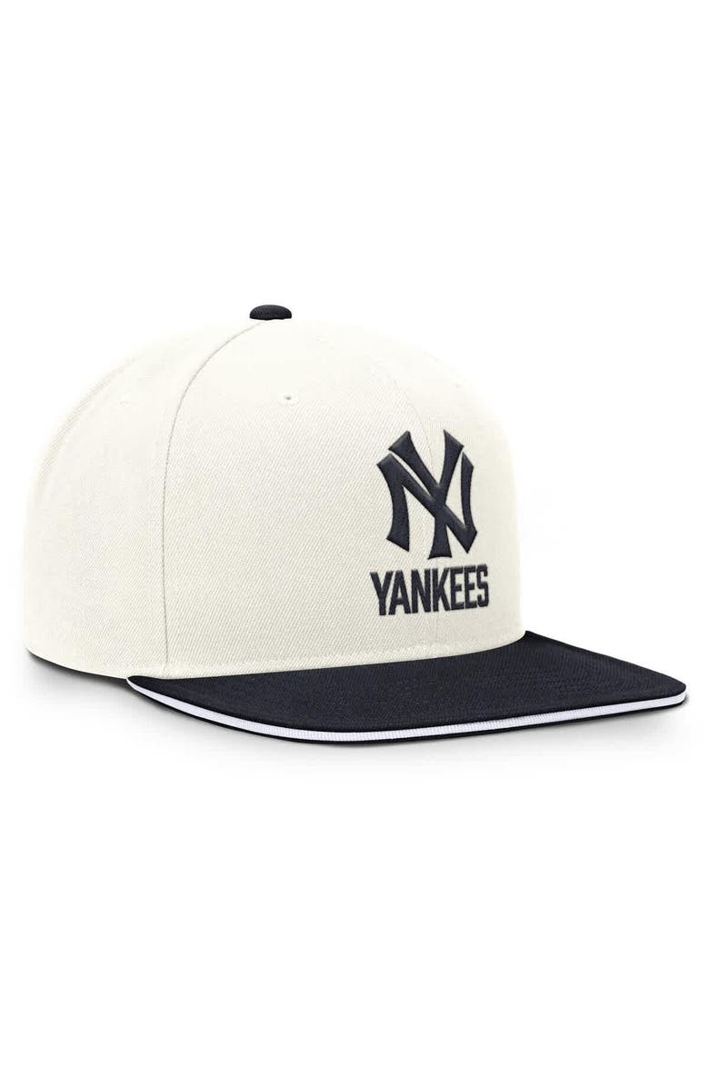 Nike Men's Nike Cream/Navy New York Yankees Cooperstown Pro Dri-FIT Snapback Hat, Alternate, color, Cream