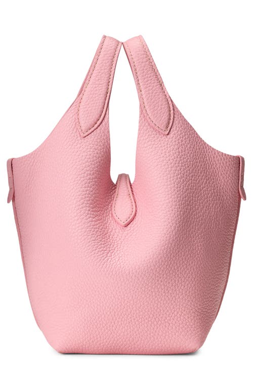 Polo Ralph Lauren Shiny Drum Leather Tote In Pink