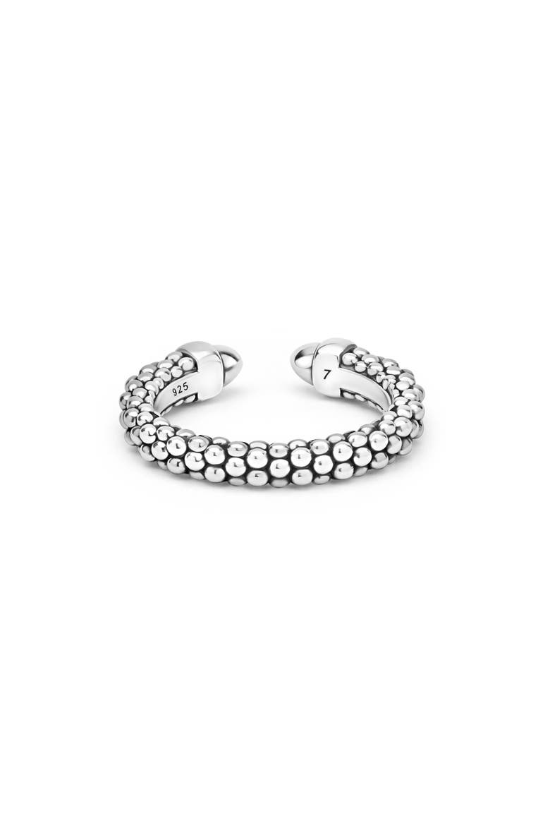 Signature Caviar Versa Ring, Alternate, color, SILVER