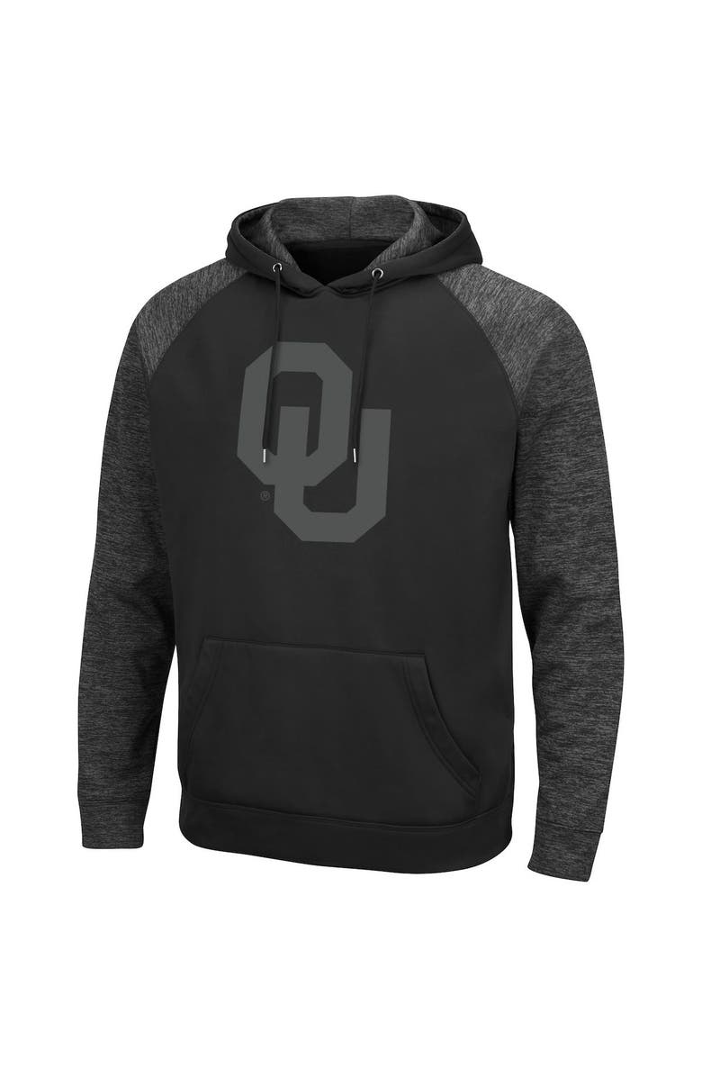 COLOSSEUM Men's Colosseum Oklahoma Sooners Blackout 3.0 Tonal Raglan Pullover Hoodie, Alternate, color, 