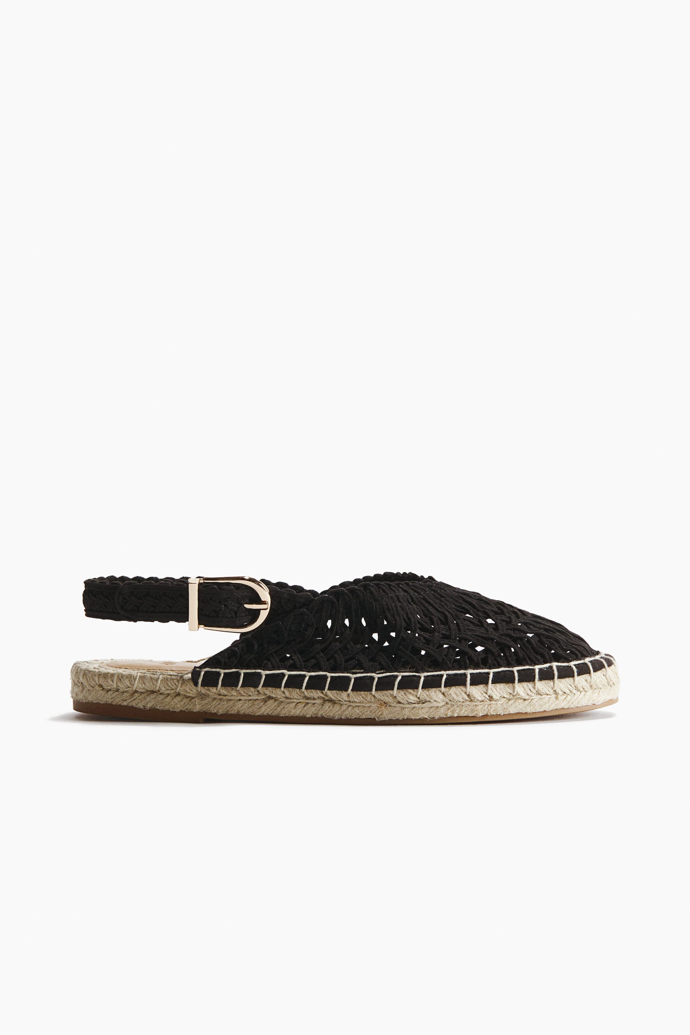 H&M Interwoven espadrilles, Alternate, color, Black