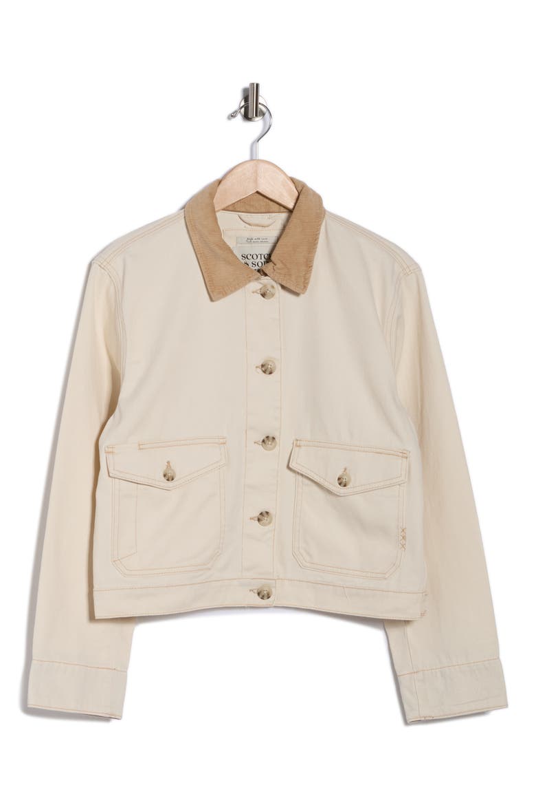 Cotton Twill Chore Jacket, Alternate, color, ECRU