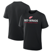 FANATICS Men's Fanatics Black Detroit Red Wings Authentic Pro Primary T-Shirt