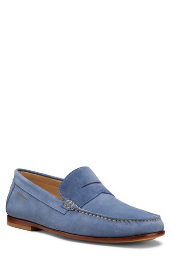 Stuart Weitzman Slip-on Loafers Suede Rubber Sole In Blue