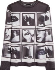 Emporio Armani Long Sleeve Graphic Print T-Shirt