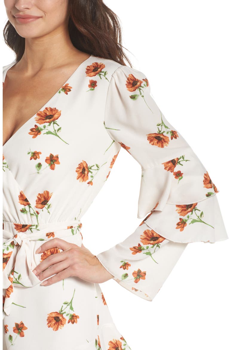 Silverlake Floral Ruffle Romper, Alternate, color, RUST FIELD FLOWERS