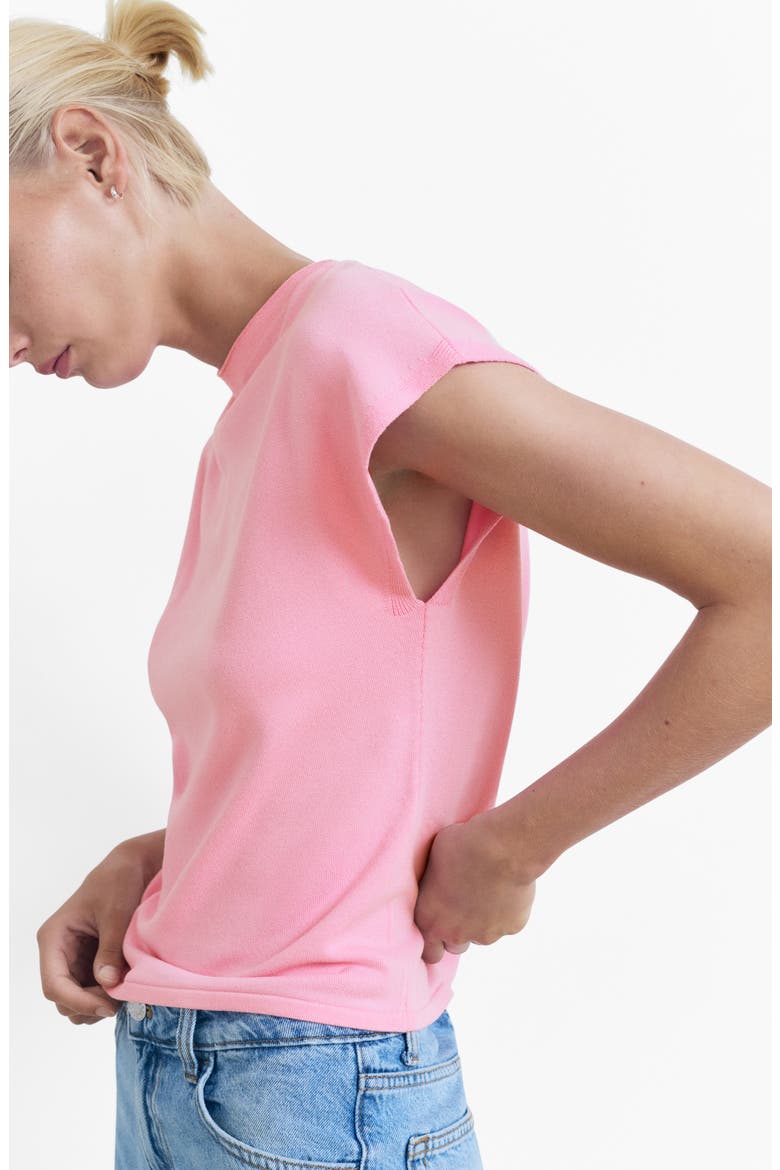 Cap Sleeve Fine Knit Sweater, Alternate, color, LT-PASTEL PINK
