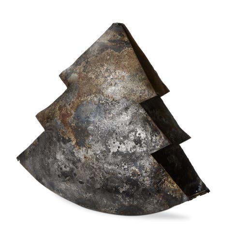 Large Rocking Tree Decor Antique Bronze Iron Holiday Sculpture