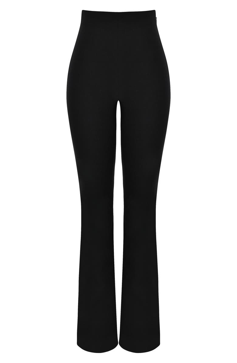 HOUSE OF CB Laurel High Waist Stretch Trousers, Alternate, color, Black
