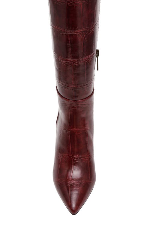 Anne Klein Marucia Pointed Toe Knee High Boot In Burgundy