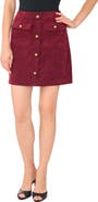 Parker Button Front Corduroy Skirt