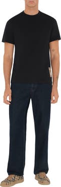 Burberry Check Label Cotton T-shirt