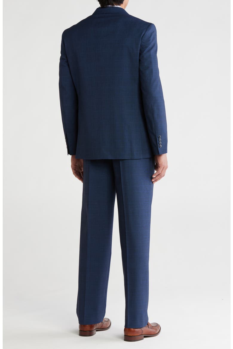 Nacy Plaid Mélange Suit, Alternate, color, BLUE PLAID
