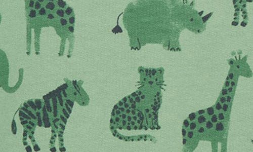 Little Me Baby Boys Safari Cotton Active Sweatshirt & Shorts, 2 Piece Set In Green