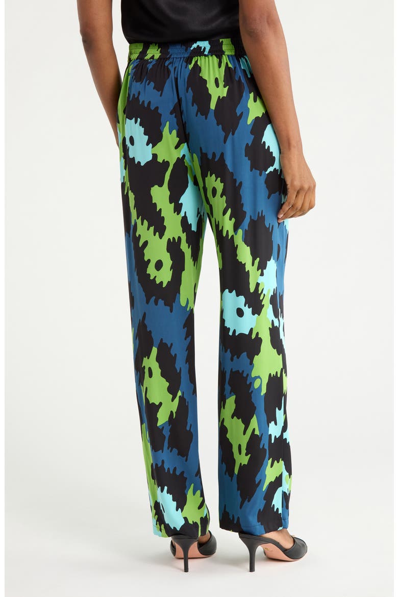 Diane Wide Leg Stretch Silk Pants, Alternate, color, JUNGLE CAT LARGE