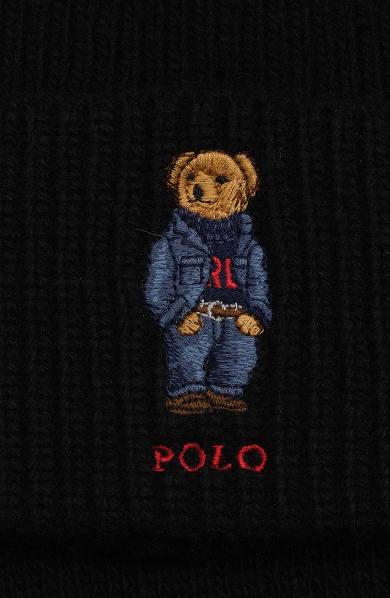 Polo Ralph Lauren Classic Gents Bear Scarf & Beanie Boxed Gift Set, Alternate, color, 