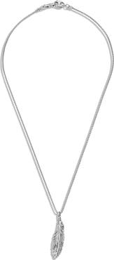 Jonas Studio Ironwood Textured Feather Pendant Necklace