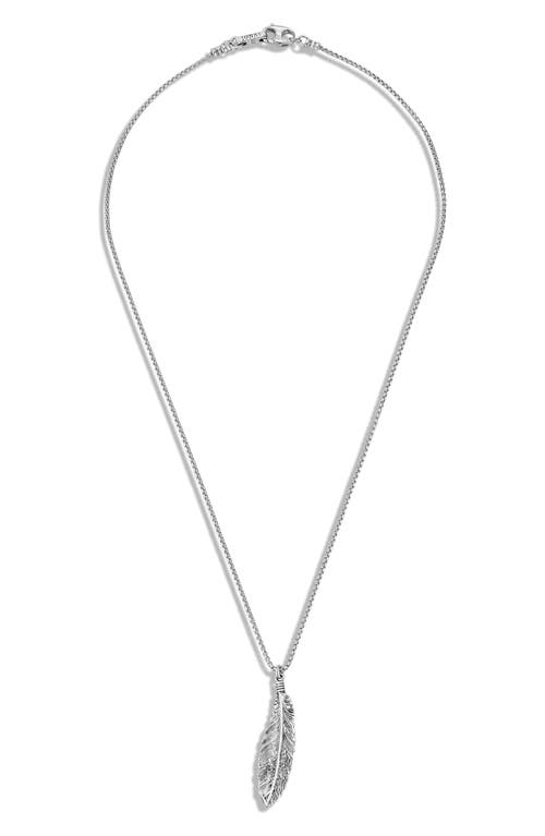 Jonas Studio Ironwood Textured Feather Pendant Necklace