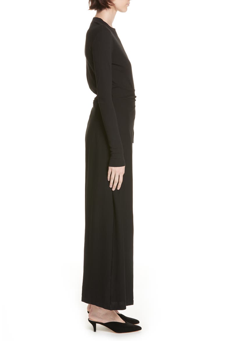 Apron Wrap Top, Alternate, color, BLACK