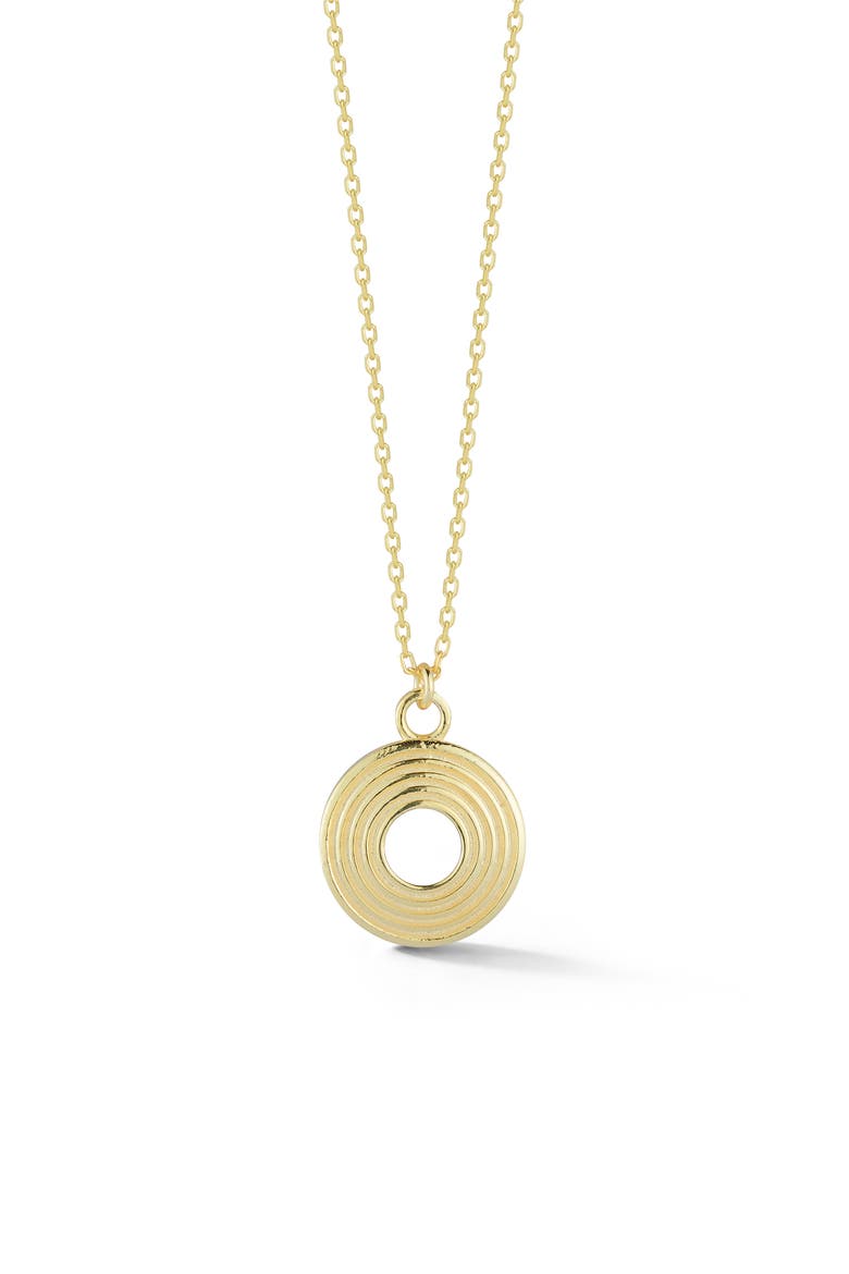 Circle Pendant Necklace, Main, color, GOLD