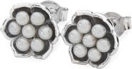 Lucy Quartermaine Royal Pearl Flower Studs