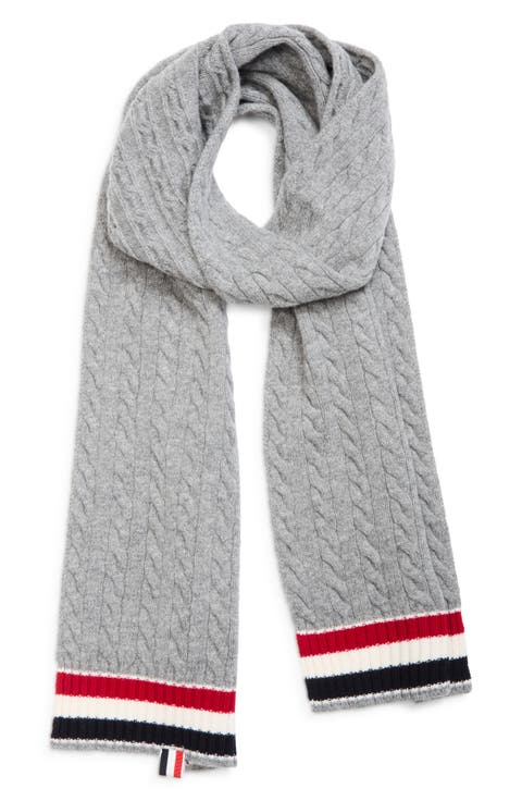 Cable Knit Virgin Wool Scarf