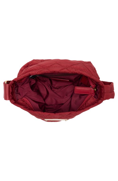 Marc Jacobs Quilted Nylon Crossbody Bag In Burgundy