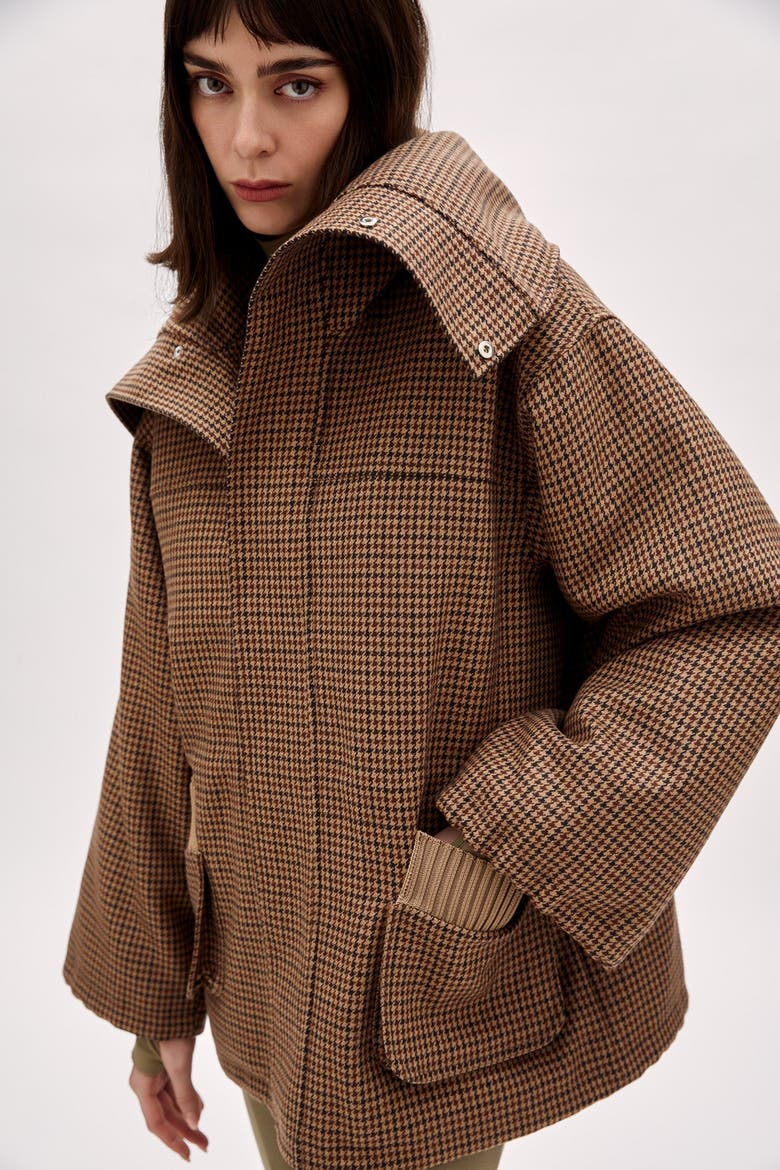 Wool & Cashmere Blend  Puffer Coat, Alternate, color, Brown
