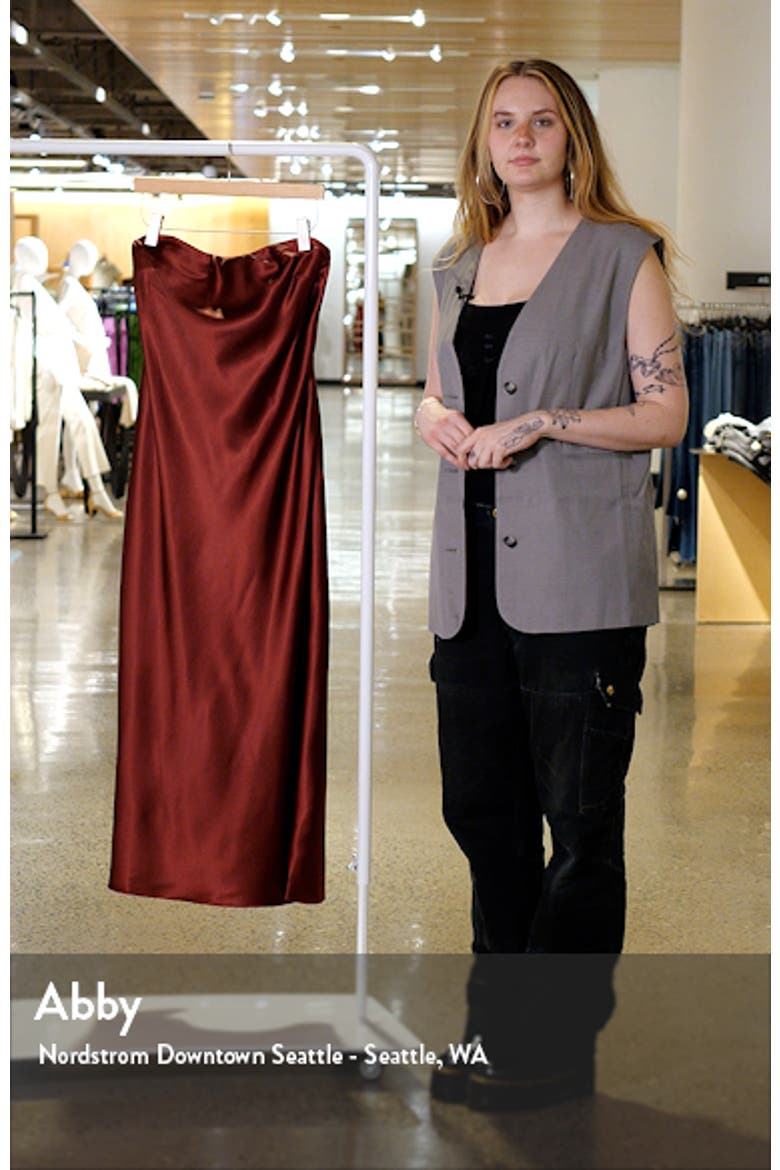 Jessamine Strapless Stretch Satin Dress video
