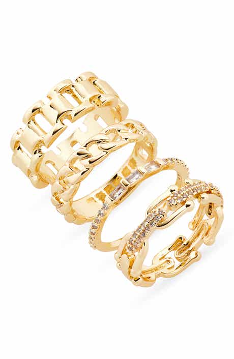 NORDSTROM RACK 4-Pack Assorted Stacking Rings