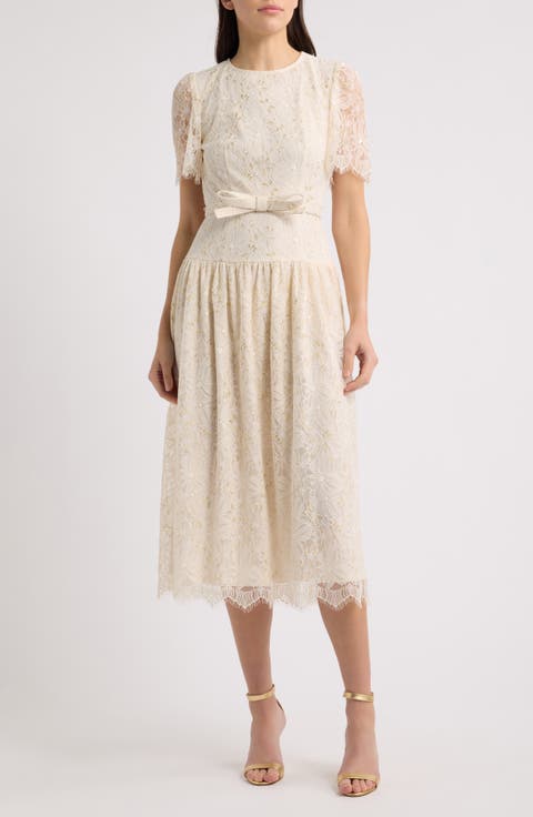 Tiered Lace Midi Dress