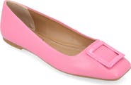 Journee Collection Zimia Square Buckle Flat
