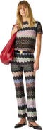 Missoni Cropped Trousers In Viscose Lamé Snake Motif