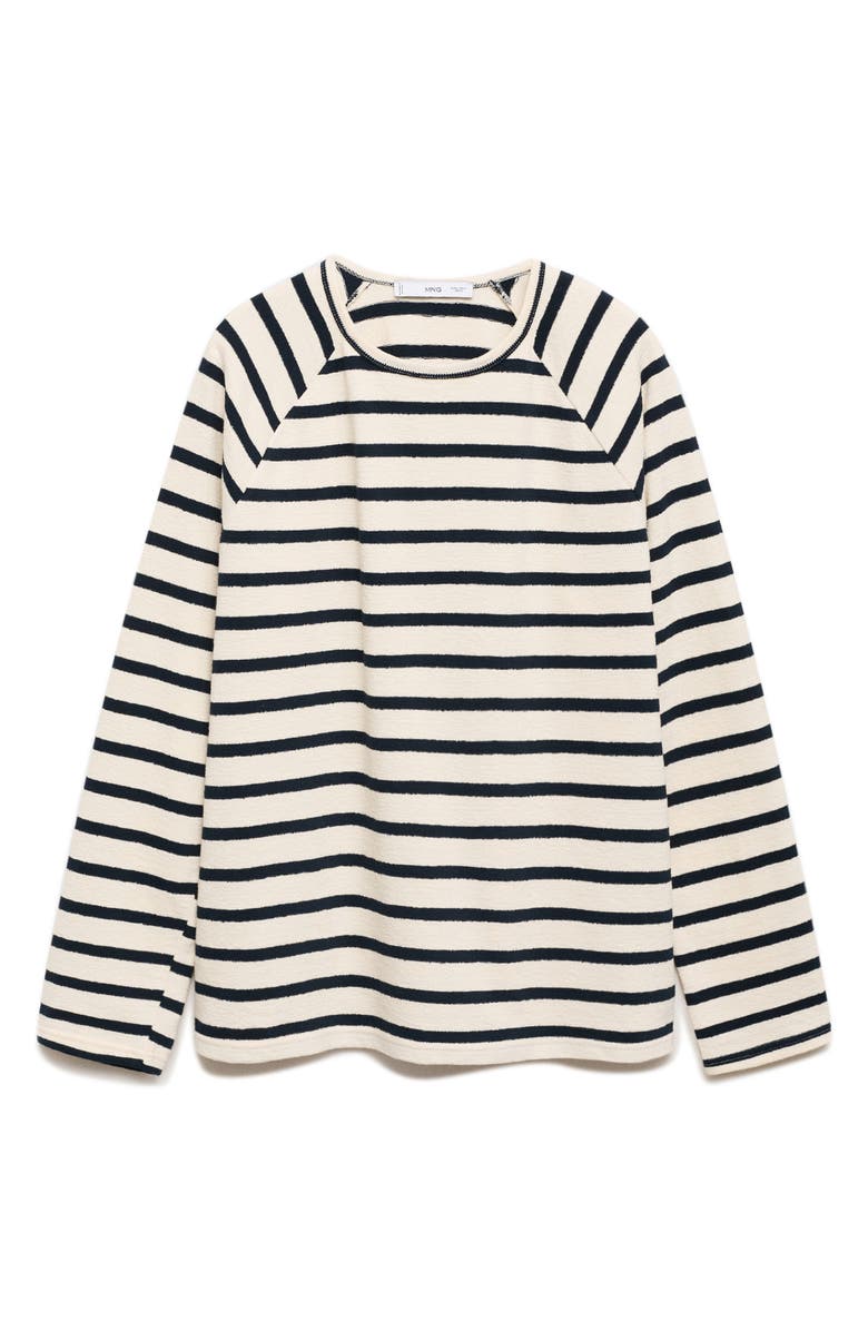 MANGO Stripe Cotton Sweatshirt, Alternate, color, 