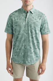 Tommy Bahama San Lucio Villa Evora IslandZone® Knit Short Sleeve Cotton Blend Button-Up Shirt