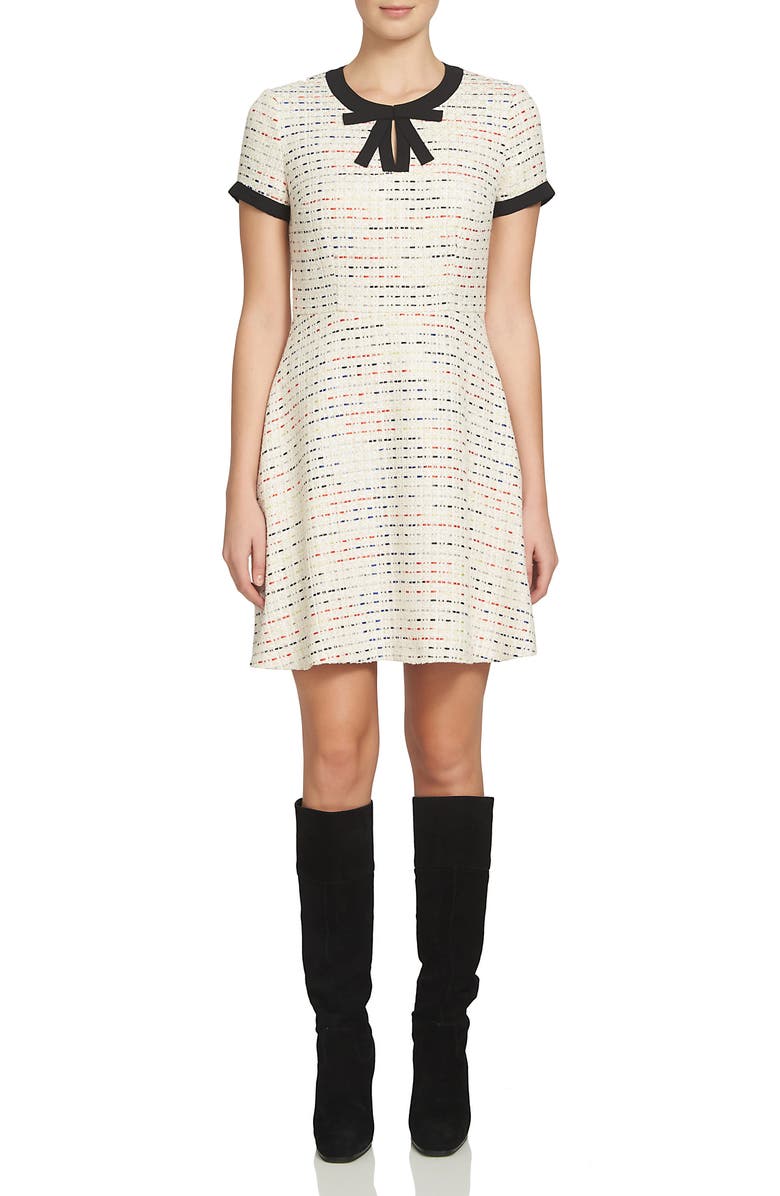 CeCe Chloe Tweed Dress, Alternate, color, 