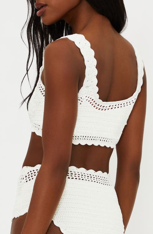 Shop Beach Riot Andy Crochet Bikini Top In White