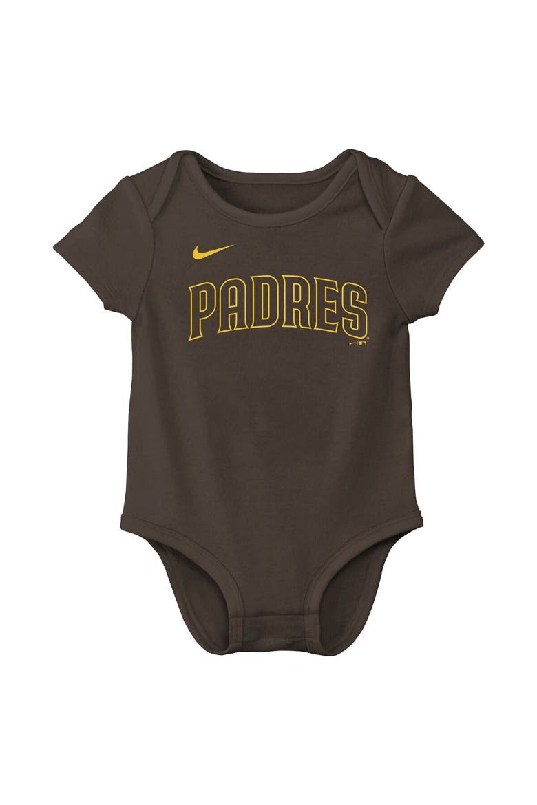 Newborn & Infant Nike Fernando Tatis Jr. Brown San Diego Padres Name & Number Bodysuit, Alternate, color, Brown