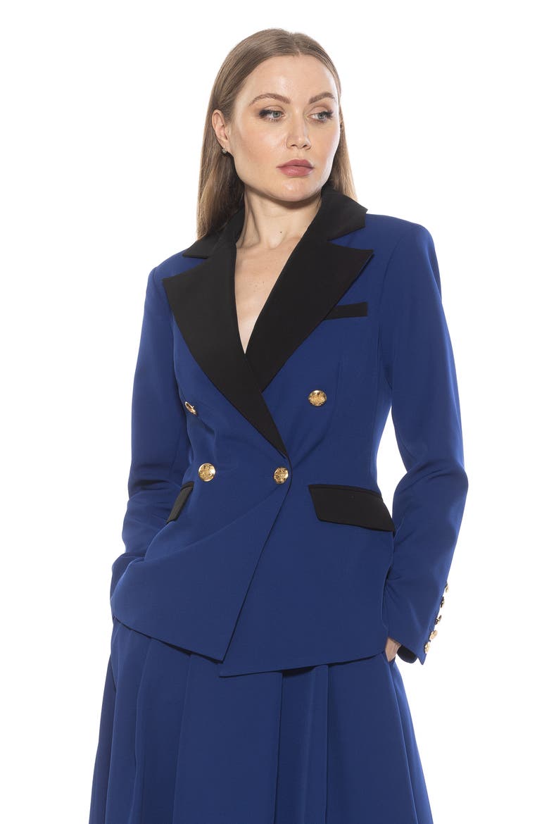 Double Breasted Jacket, Alternate, color, NAVY