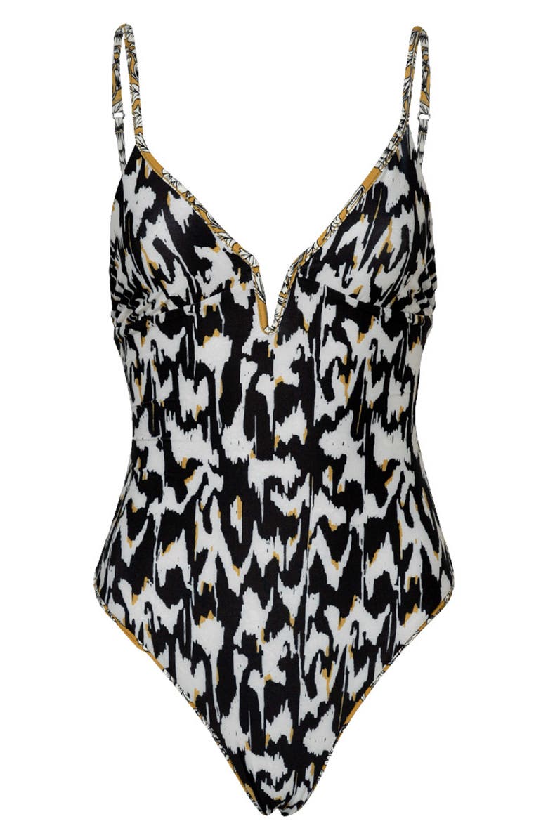 Maaji Ornate Flowering Parady Reversible V Wire One-Piece Swimsuit, Alternate, color, 