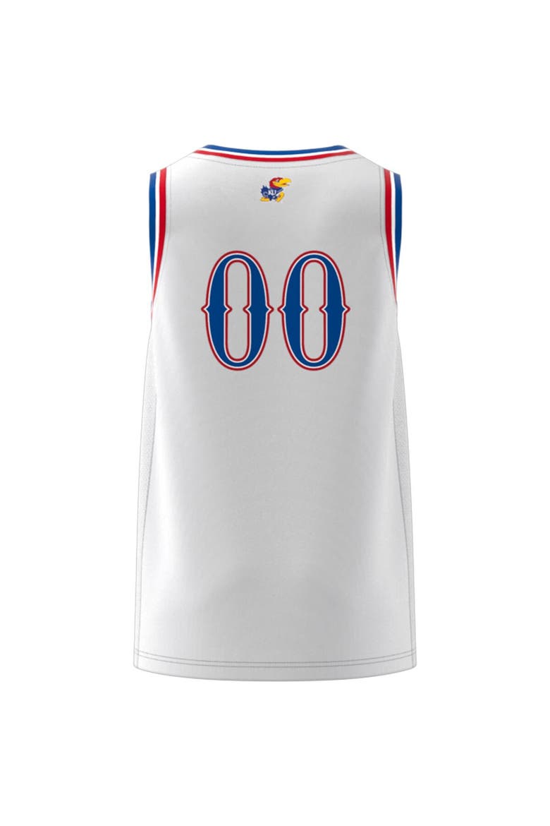 Men's adidas #00 White Kansas Jayhawks Swingman Jersey, Alternate, color, White
