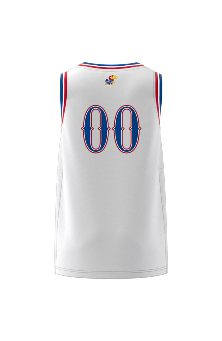 adidas Men's adidas #00 White Kansas Jayhawks Swingman Jersey, Alternate, color, White