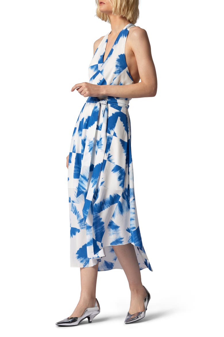 Alejandra Silk Dress, Alternate, color, BRIGHT BLUE MULTI