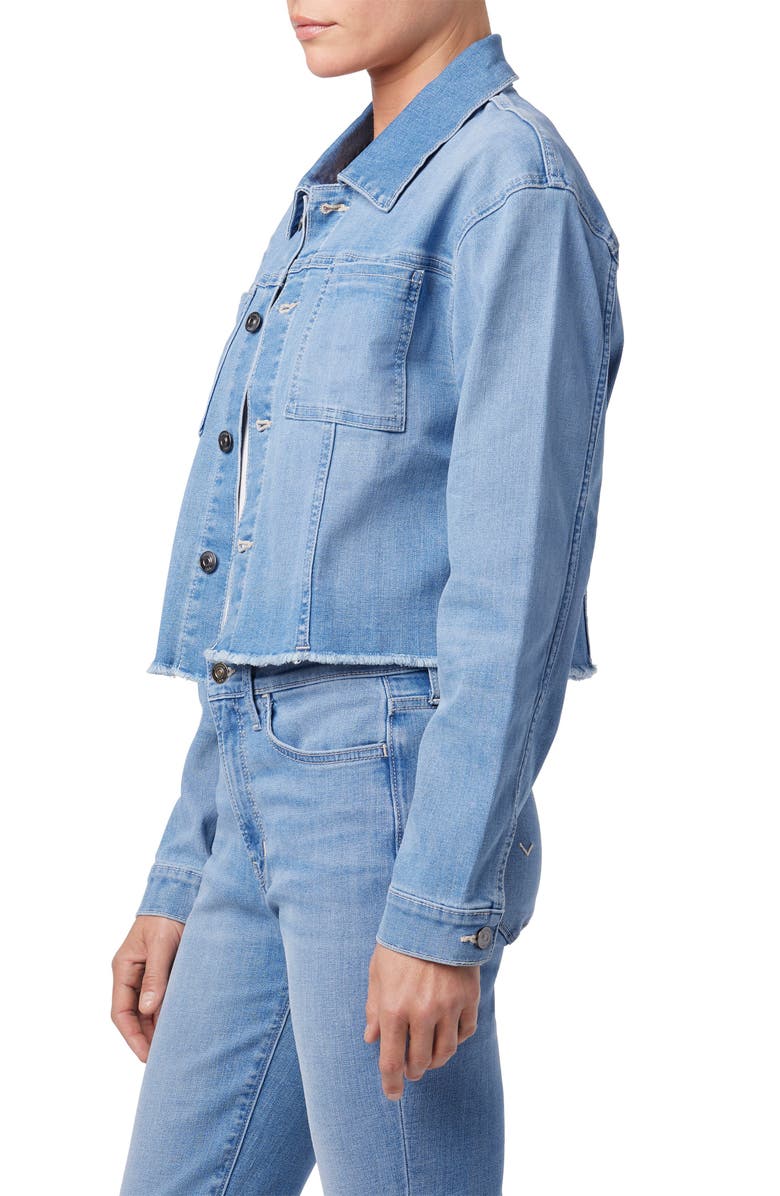 Hudson Jeans Crop Denim Shirt-Jacket, Alternate, color, Luna