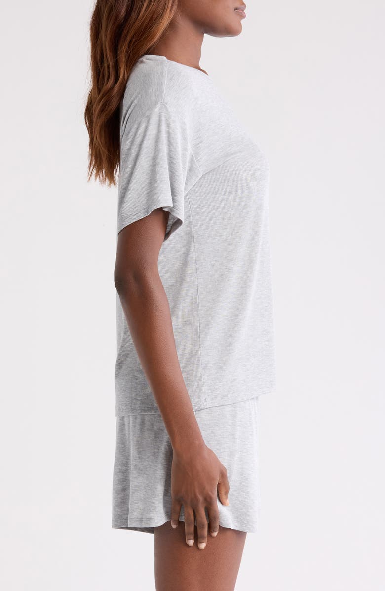 Nordstrom Moonlight Eco Easy Rib Short Pajamas, Alternate, color, Grey Heather