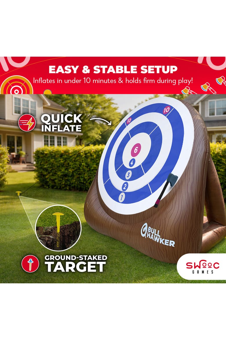XL Bull Hawker - Giant Axe Darts Game, Alternate, color, Brown