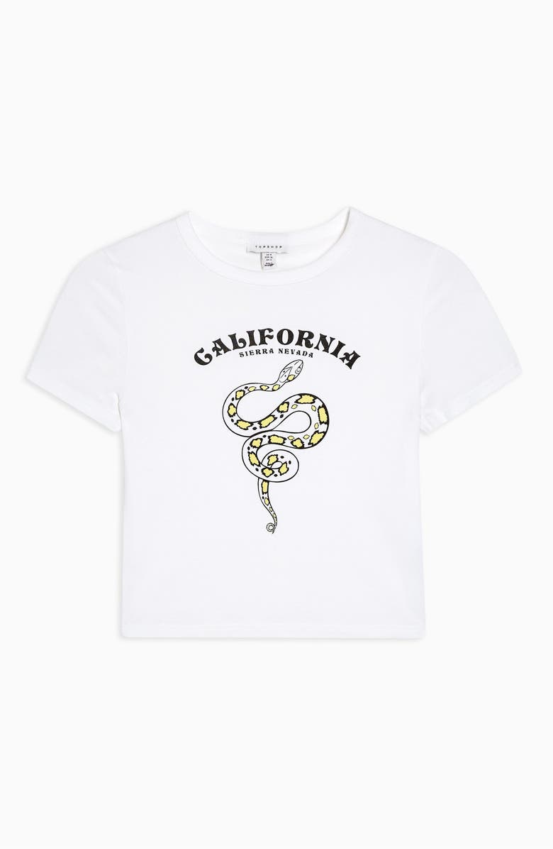 Topshop California Snake Graphic Tee, Alternate, color, 