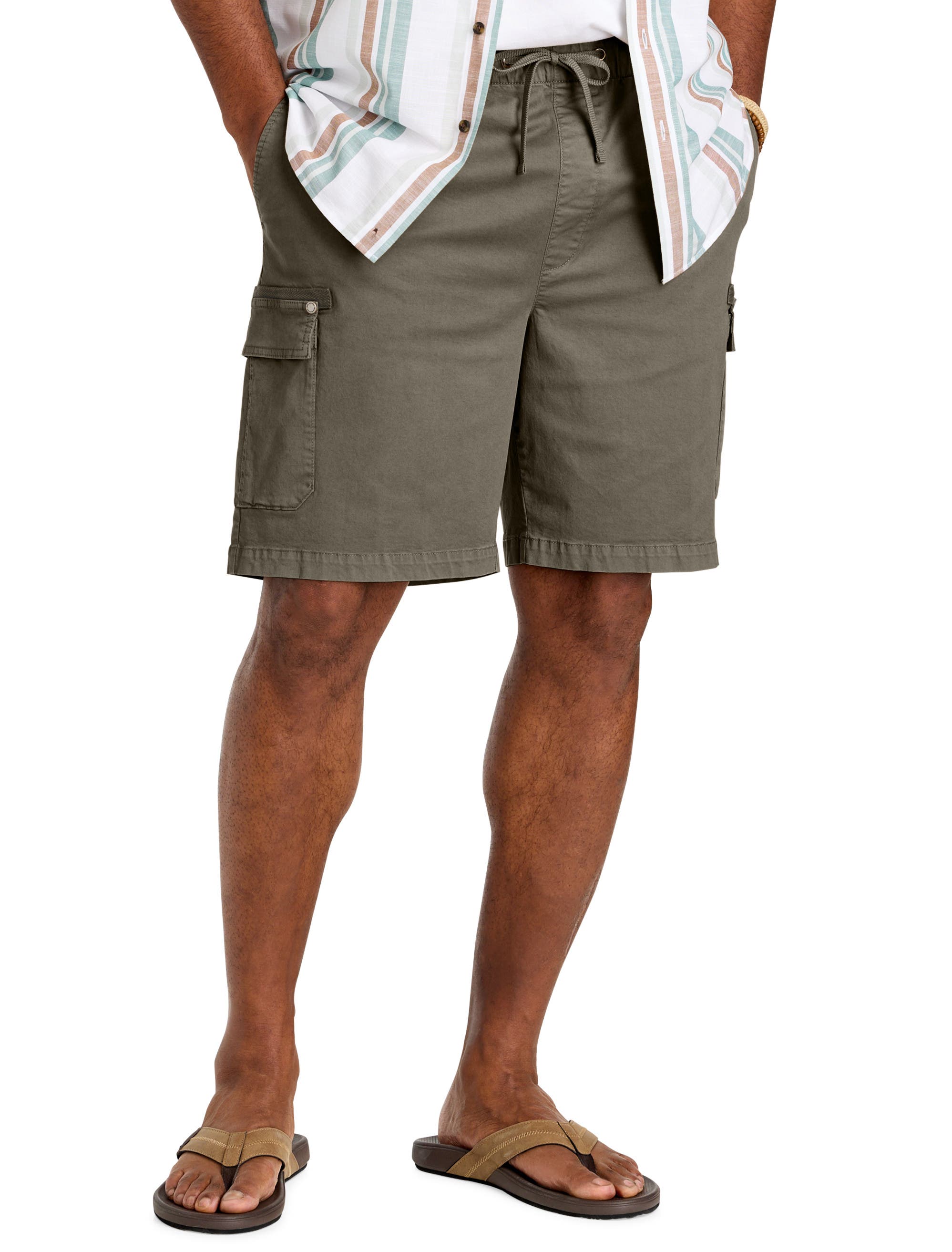 Big & Tall Athletic Fit Drawstring Cargo Shorts - image 3