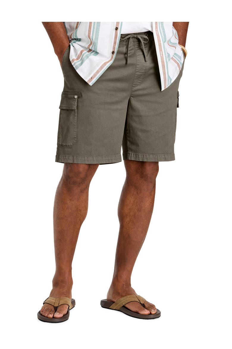 Big & Tall Athletic Fit Drawstring Cargo Shorts, Main, color, FADED MOSS