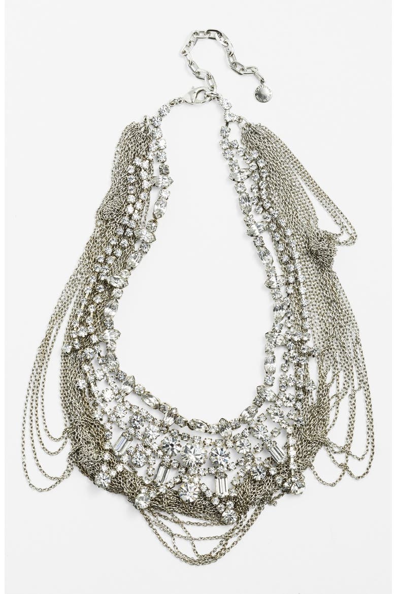 'Fettered Faux White' Necklace, Alternate, color, SILVER